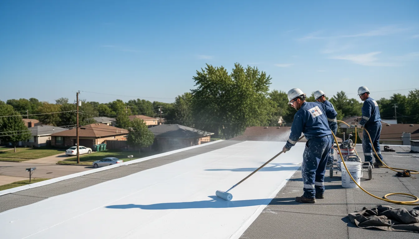 Commercial roof coating in Kiowa, KS near me